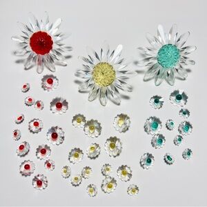 Swarovski Crystal Marguerite Daisy Flowers 42 pieces Lot Mini Flowers 2000's Lot